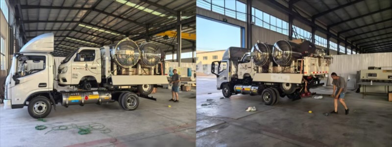 諸城尖峰機(jī)械雙鍋并聯(lián)高壓殺菌鍋正式交付重慶客戶